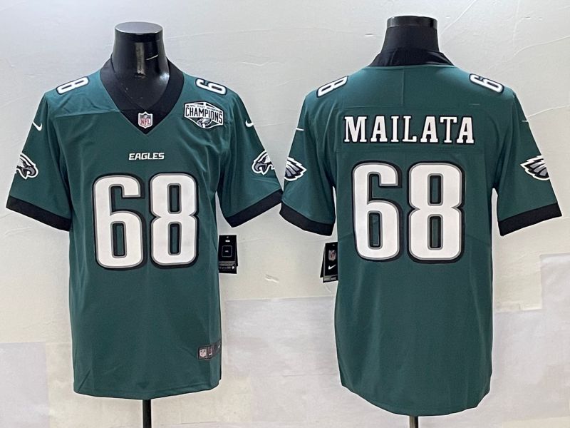 Men Philadelphia Eagles #68 Mailata Green New Nike Limited 2025 NFL Jersey style 8->philadelphia eagles->NFL Jersey